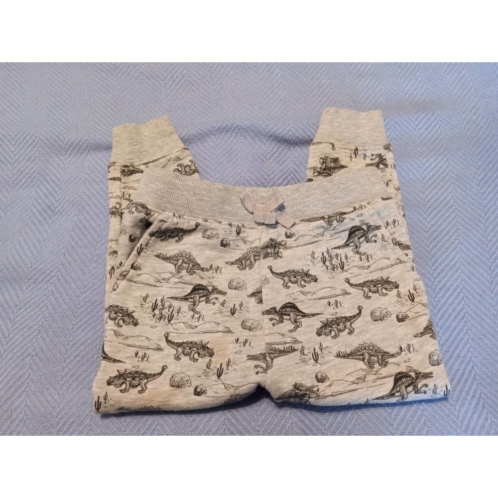 Dino Sweatpants Kids Size 3T Dinosour Printed Pull On Stylish Bottom (KKK)